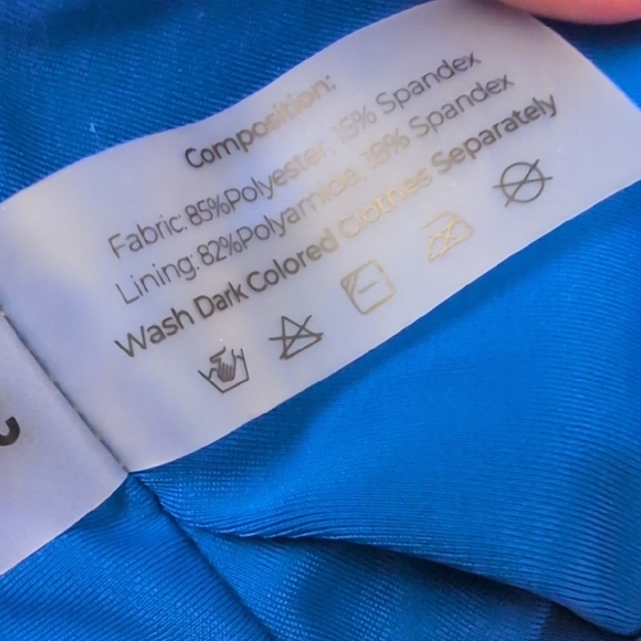 Seamolly Blue Mini Gingham Drawstring Tied Brazilian Bottom Bikini Set - Size M - Picture 6 of 11